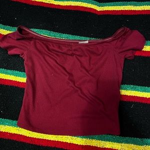 Red off the shoulder top
